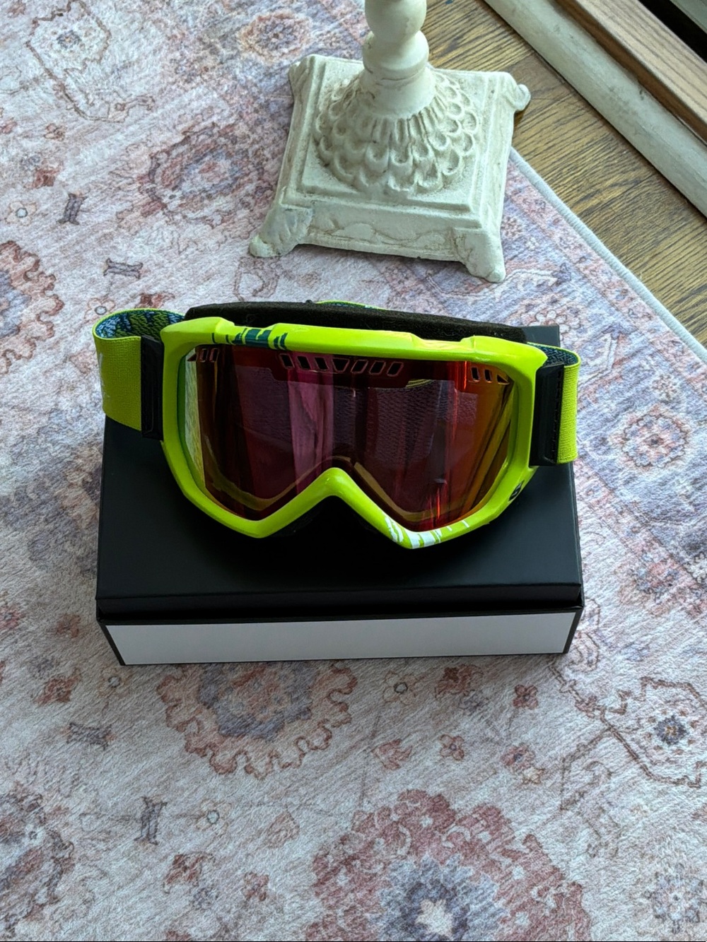Kids Neon Yellow Swim/Goggles with Red-Tinted Lens